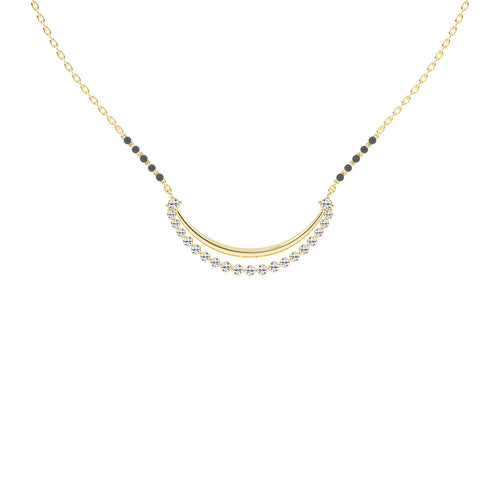 1Ct Round Shape Delicate Mangalsutra