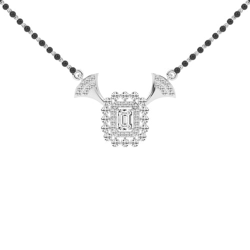 1.75Ct Emerald Shape Solitaire Mangalsutra