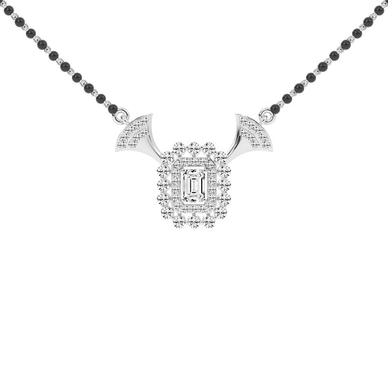 1.75Ct Emerald Shape Solitaire Mangalsutra