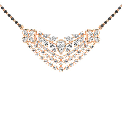 4.25Ct Pear Shape Fancy Mangalsutra
