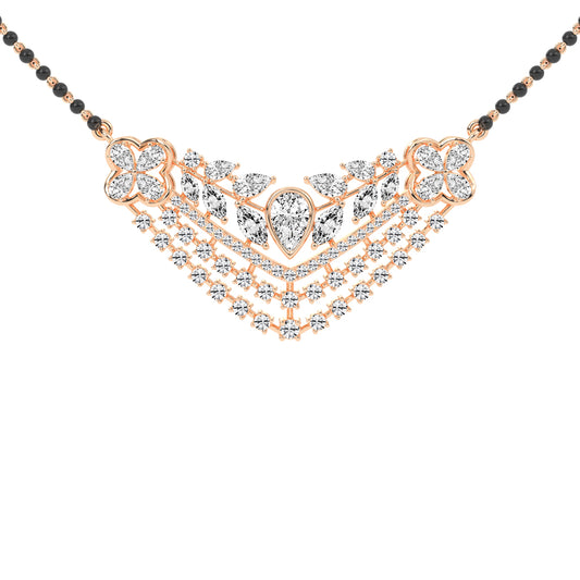 4.25Ct Pear Shape Fancy Mangalsutra