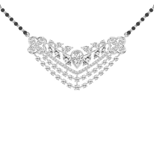 4.25Ct Pear Shape Fancy Mangalsutra