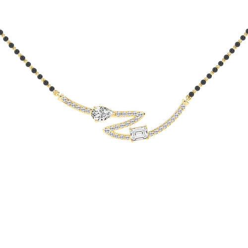 2.25Ct Pear Shape Fancy Mangalsutra