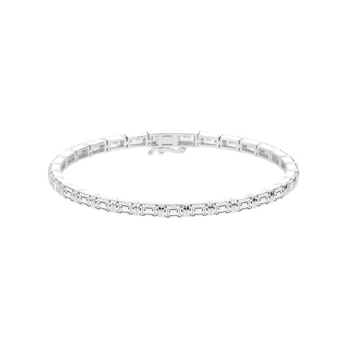 Nivara Emerald Cut Tennis Lab Diamond Bracelet