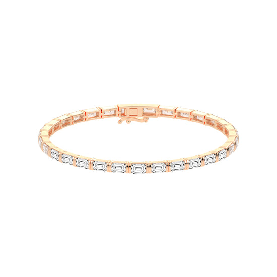 Nivara Emerald Cut Tennis Lab Diamond Bracelet