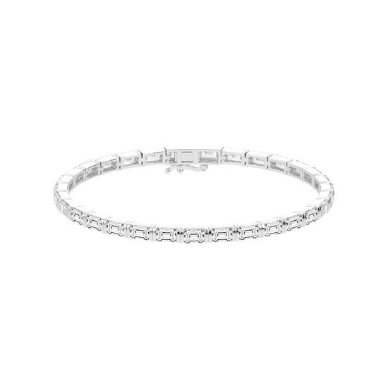 Nivara Emerald Cut Tennis Lab Diamond Bracelet