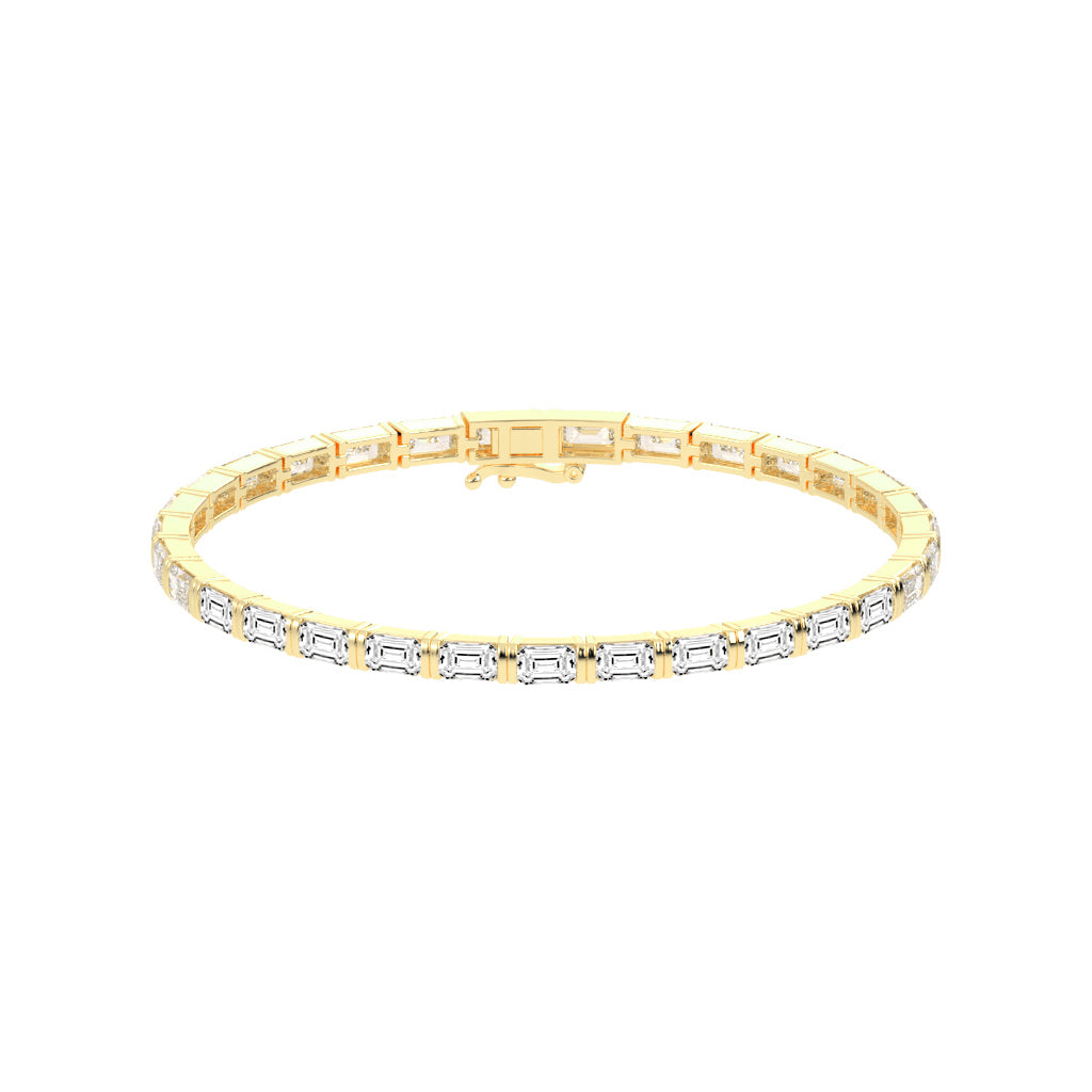 Nivara Emerald Cut Tennis Lab Diamond Bracelet