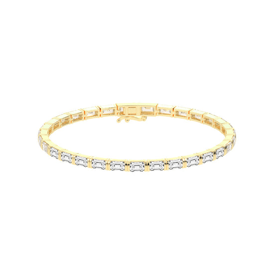 Nivara Emerald Cut Tennis Lab Diamond Bracelet