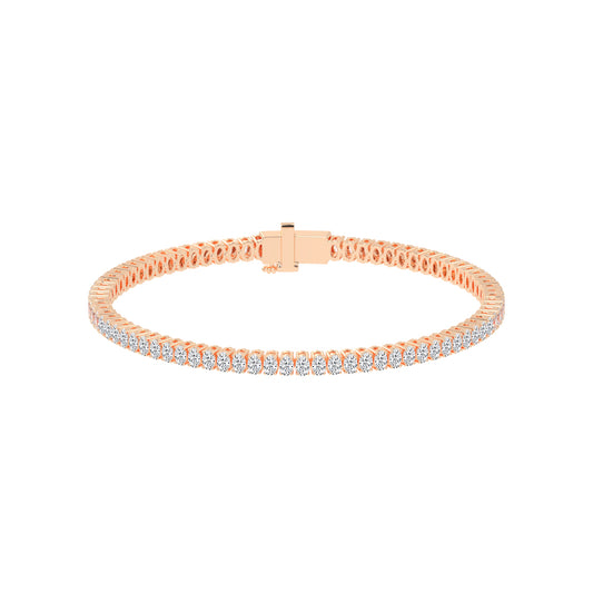 Calista Consistent Setting Oval Cut Tennis Lab Diamond Bracelet