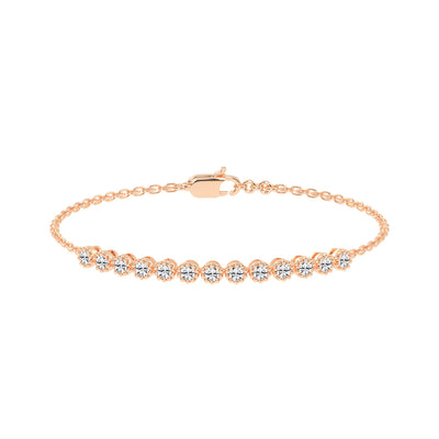 Elara Round Cut Tennis Lab Diamond Bracelet