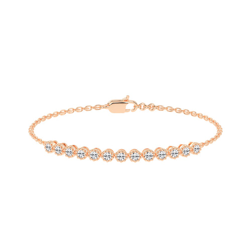 Elara Round Cut Tennis Lab Diamond Bracelet
