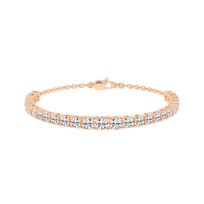Neva Shared Prong Round Cut Tennis Lab Diamond Bracelet