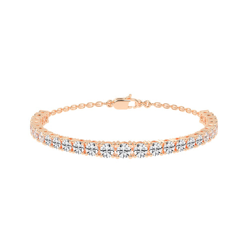 Neva Shared Prong Round Cut Tennis Lab Diamond Bracelet