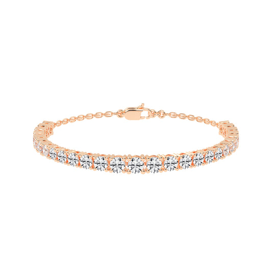 Neva Shared Prong Round Cut Tennis Lab Diamond Bracelet