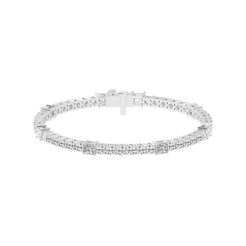 Auroria Princess Cut Tennis Lab Diamond Bracelet