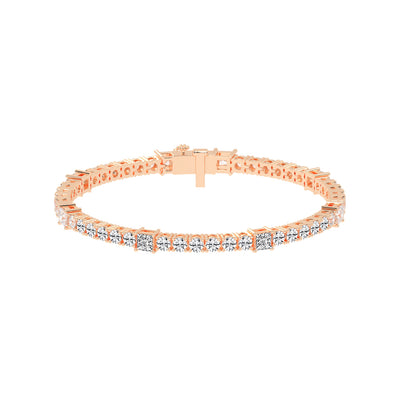 Auroria Princess Cut Tennis Lab Diamond Bracelet