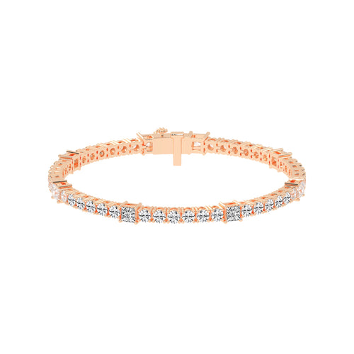 Auroria Princess Cut Tennis Lab Diamond Bracelet