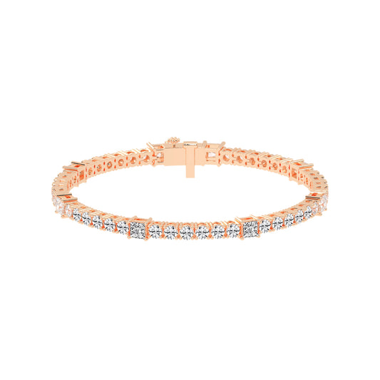 Auroria Princess Cut Tennis Lab Diamond Bracelet