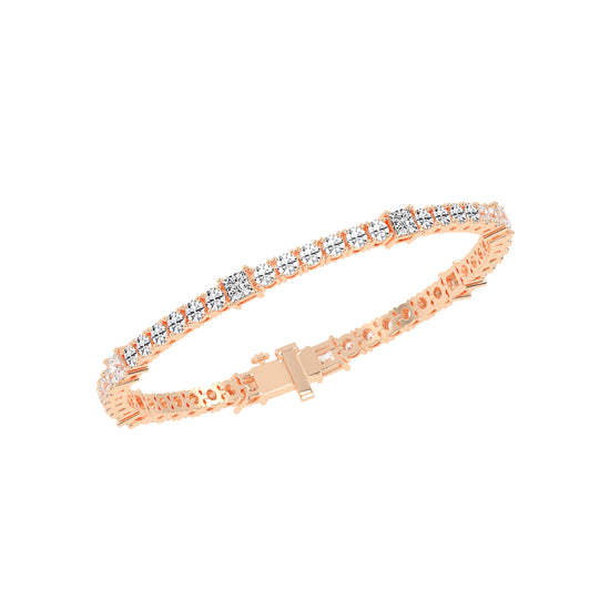 Auroria Princess Cut Tennis Lab Diamond Bracelet