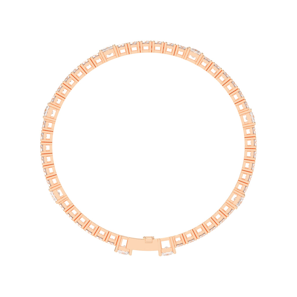 Auroria Princess Cut Tennis Lab Diamond Bracelet