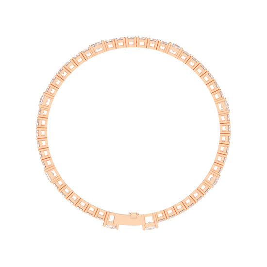 Auroria Princess Cut Tennis Lab Diamond Bracelet