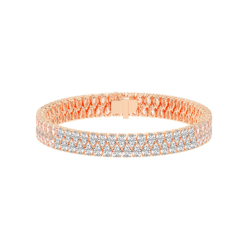 Viera Pear Cut Fancy Lab Diamond Bracelet