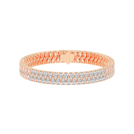 Viera Pear Cut Fancy Lab Diamond Bracelet