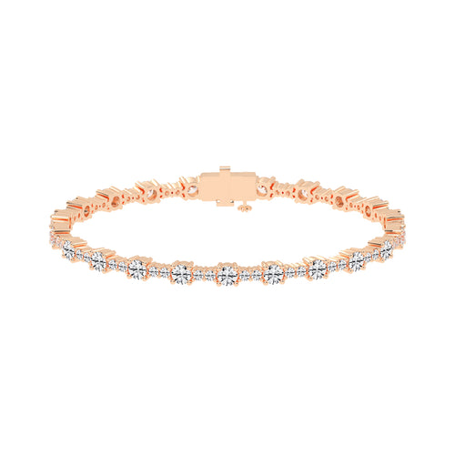 Vellina Round Cut Tennis Lab Diamond Bracelet
