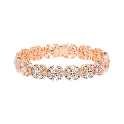 Halcyon Floral Fancy Lab Diamond Bracelet