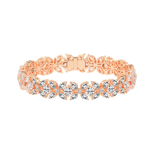 Halcyon Floral Fancy Lab Diamond Bracelet