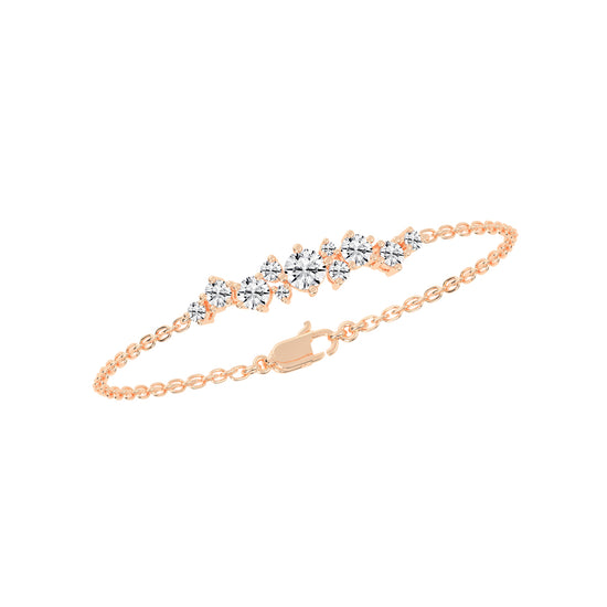 Maren Round Cut Chain Lab Diamond Bracelet