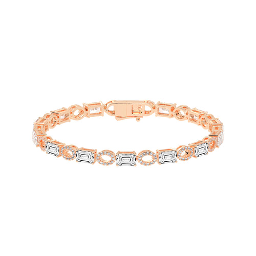 Zeira Emerald Cut Fancy Lab Diamond Bracelet
