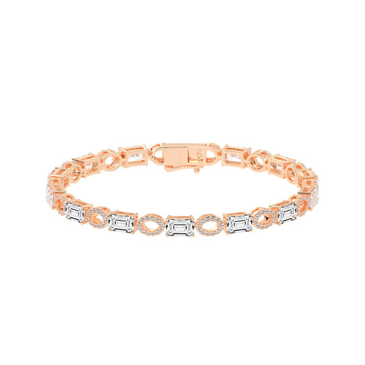 Zeira Emerald Cut Fancy Lab Diamond Bracelet