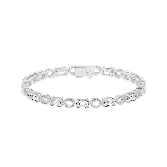 Zeira Emerald Cut Fancy Lab Diamond Bracelet