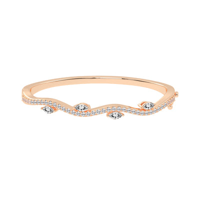 Oriel Marquise Wave Style Kada Lab Diamond Bracelet