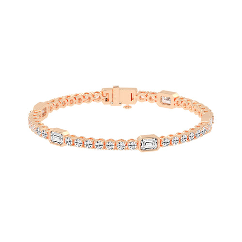Nixie 6Ct Emerald Cut Fancy Lab Diamond Bracelet