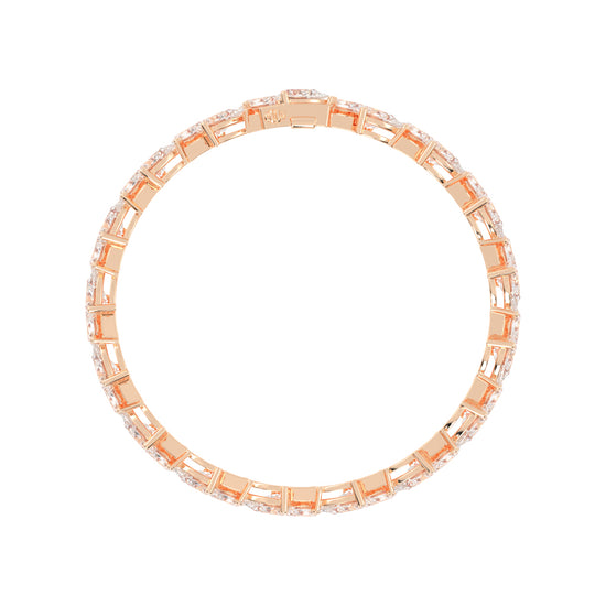 Galya Two Row Pear Cut Fancy Lab Diamond Bracelet