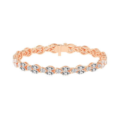 Solis Two Row Marquise Cut Fancy Lab Diamond Bracelet