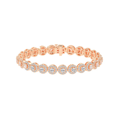Marisca Bezel Round Cut Tennis Lab Diamond Bracelet