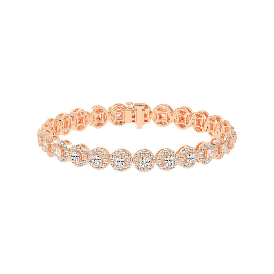 Marisca Bezel Round Cut Tennis Lab Diamond Bracelet