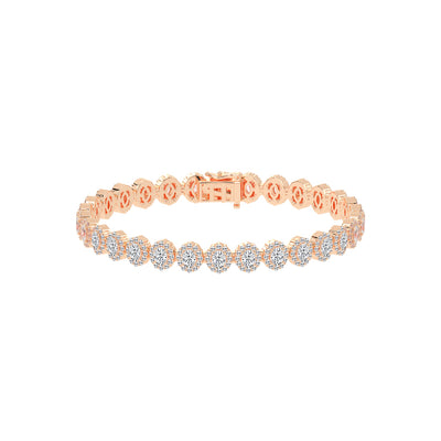 Silara Miracle Setting Oval Cut Tennis Lab Diamond Bracelet
