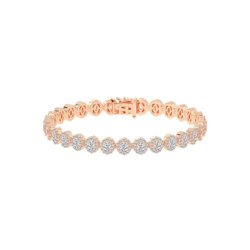 Silara Miracle Setting Oval Cut Tennis Lab Diamond Bracelet