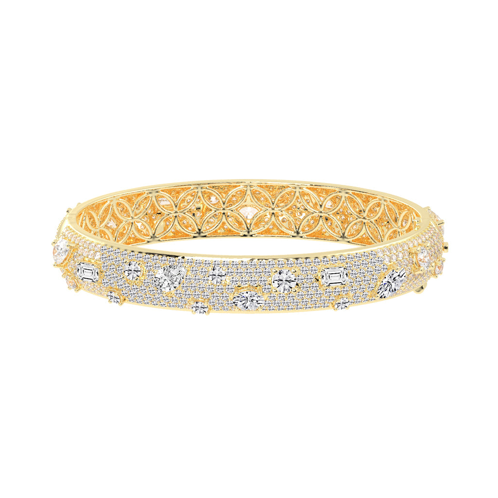 Opulent Mosaic MultiCut Diamond Statement Bracelet