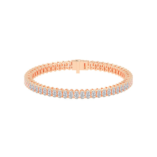 Lysandra Oval Cut Tennis Lab Diamond Bracelet