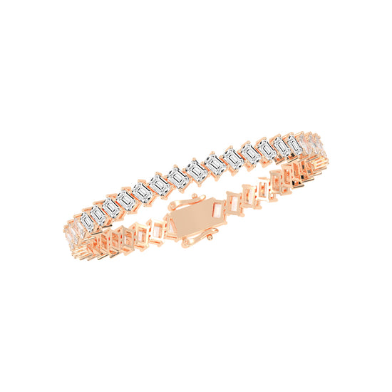 Architectural Gleam Emerald-Cut Diamond Bracelet