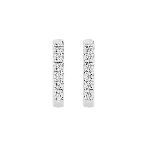 Micro-Pave Diamond Embrace Hoop Earrings