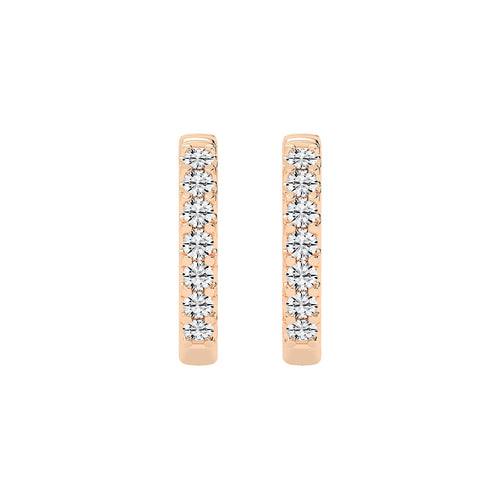 Micro-Pave Diamond Embrace Hoop Earrings
