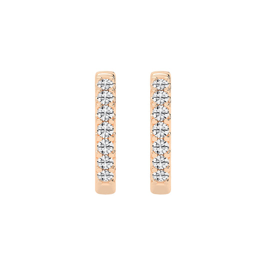 Micro-Pave Diamond Embrace Hoop Earrings