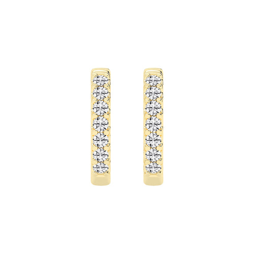 Micro-Pave Diamond Embrace Hoop Earrings