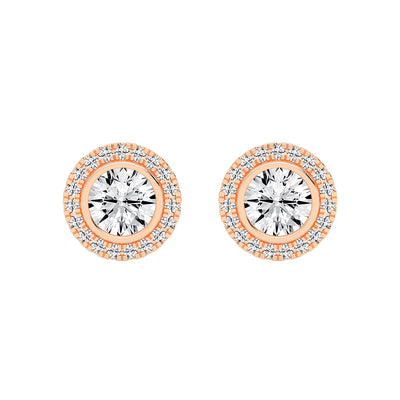Classic Radiance Dual Halo Diamond Stud Earrings